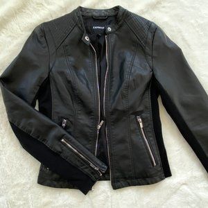 Express Fitted Faux Leather Jacket